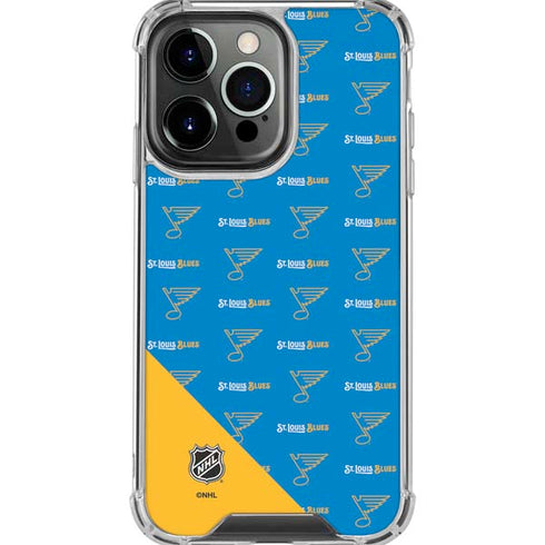NHL St. Louis Blues Pattern iPhone 16 Pro Max Clear Case